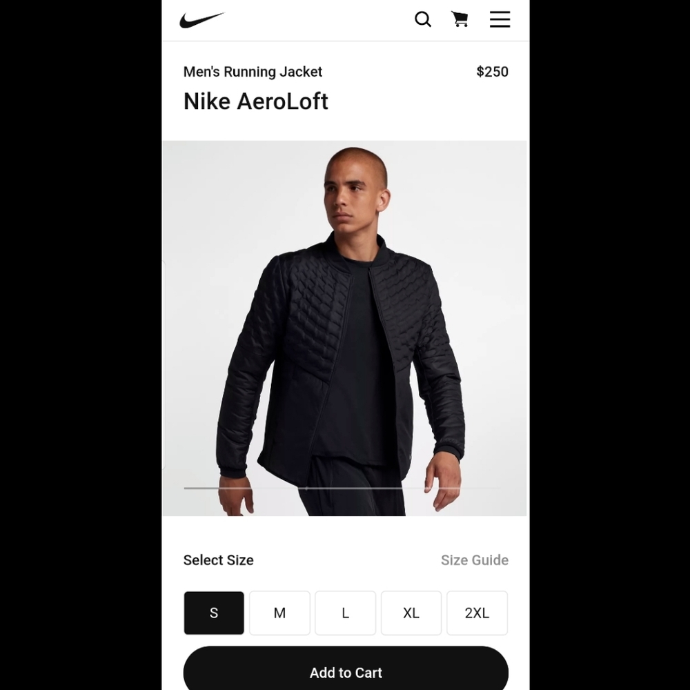 (SOLD) Nike AeroLoft Running Jacket Black Reflective - Picture 6 of 6